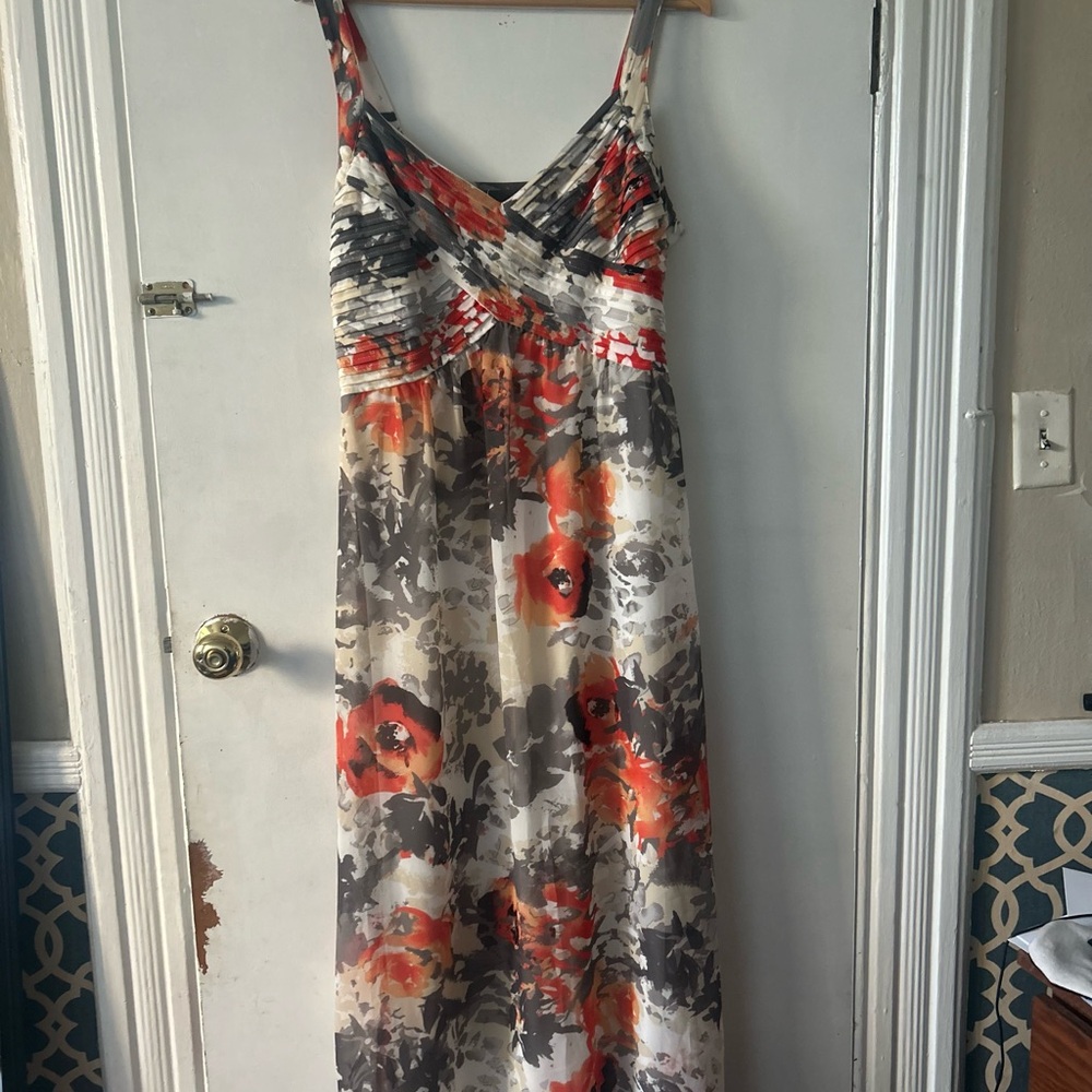 Elegant Floral Print Maxi Dress